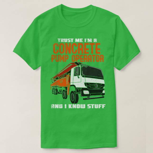 Beton-Betonpumpenbetreiber T-Shirt (Design vorne)