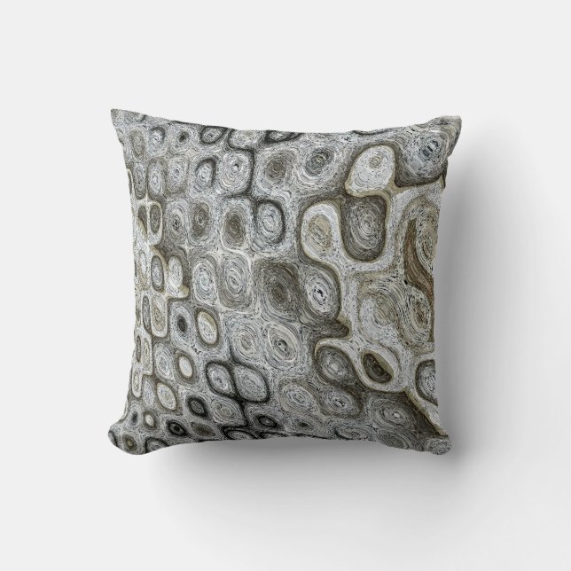 Beton Graue Ripple Abstrakte Kissen (Vorderseite)