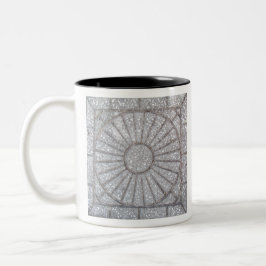 Beton mit einer Sonnenstraße Zweifarbige Tasse