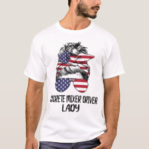 Beton Mixer Driver Lady T-Shirt