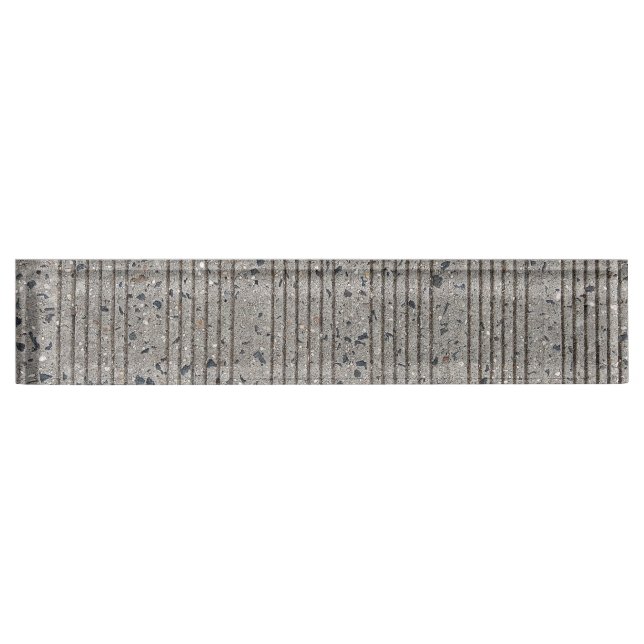 Beton Tining Grau Zement Sidewalk Namensplakette (Vorderseite)