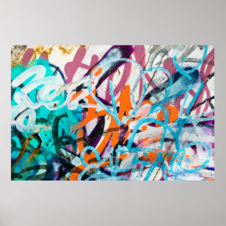 Beton, verwittert, abgenutzte Wand beschädigte Far Poster