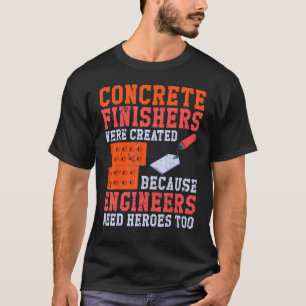 Betonarbeiter-Finisher im Betonfertiger T-Shirt