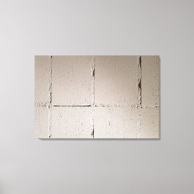 Betonblockwand für den eigenen Graffiti Leinwanddruck (Vorderseite)