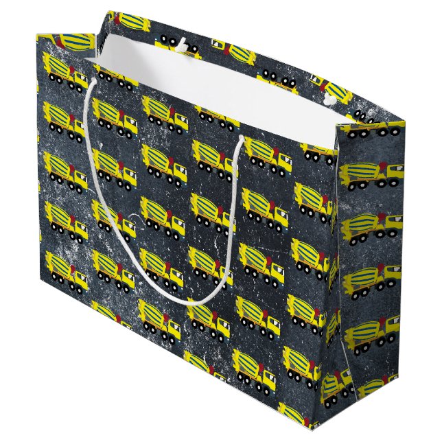 Betonfertigtransporter Große Geschenktüte (Rückseite Schrägansicht)