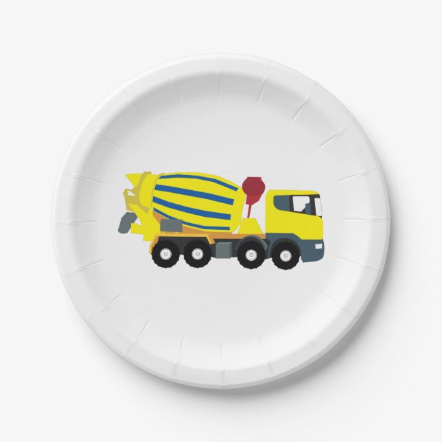 Betonfertigtransporter Pappteller (Vorderseite)