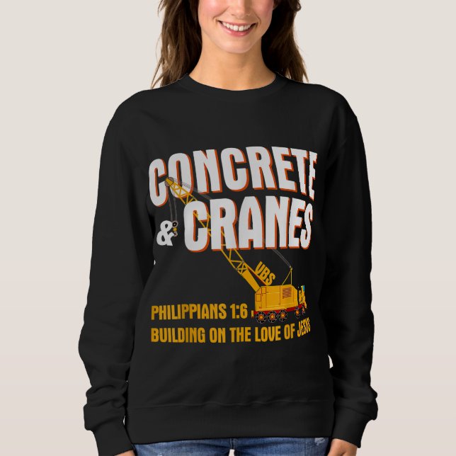 Betonkrane VBS Gebäude Liebe Jesus Sweatshirt (Vorderseite)