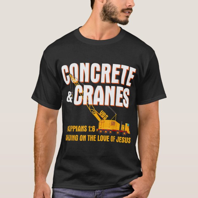 Betonkrane VBS Gebäude Liebe Jesus T-Shirt (Vorderseite)