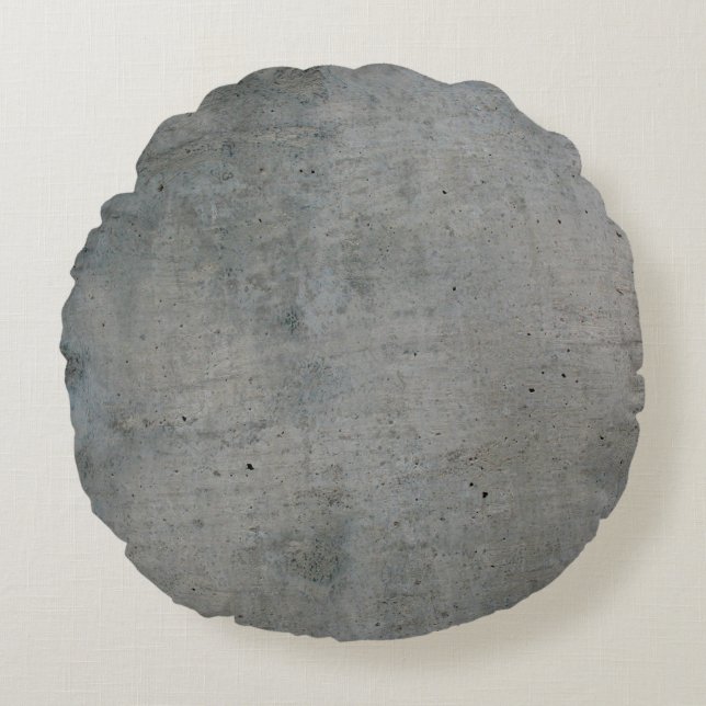 Betonmauer, graue Textur Rundes Kissen (Vorderseite)