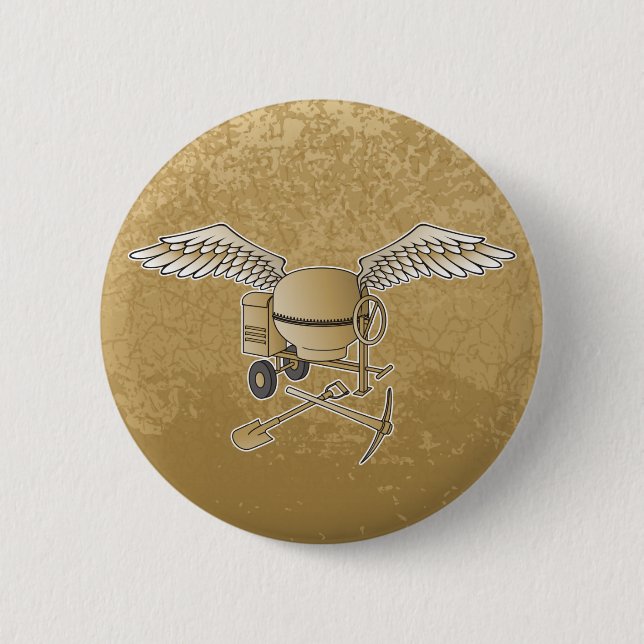 Betonmischer beige button (Vorderseite)