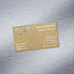Betonmischer beige magnetische visitenkarte