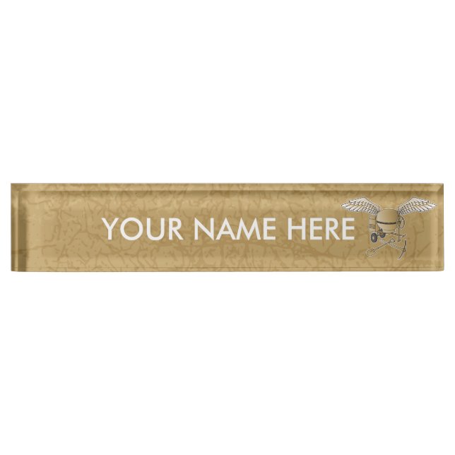 Betonmischer beige namensplakette (Vorderseite)