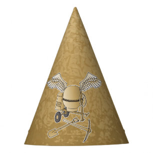 Betonmischer beige partyhütchen