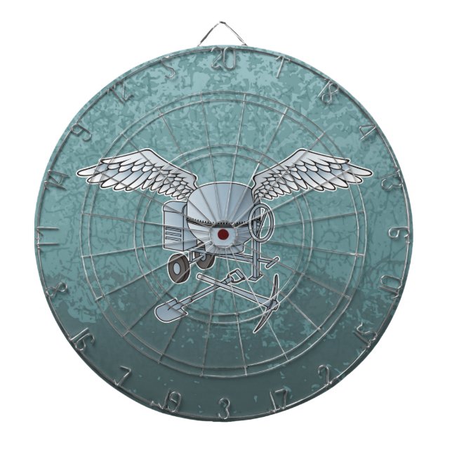 Betonmischer blau-grau dartscheibe (vorne)