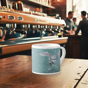 Betonmischer blau-grau espressotasse