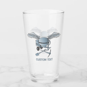 Betonmischer blau-grau glas