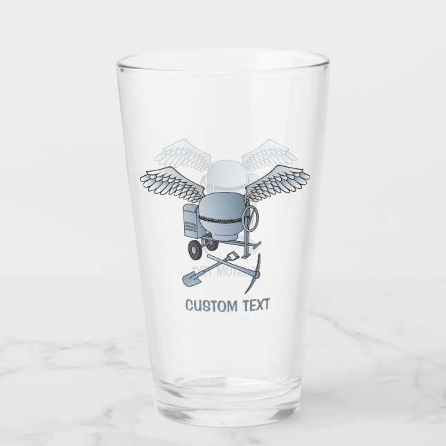 Betonmischer blau-grau glas (Vorderseite)