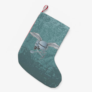Betonmischer blau-grau kleiner weihnachtsstrumpf