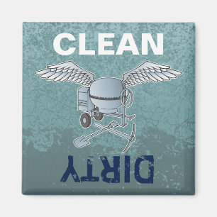 Betonmischer blau-grau magnet