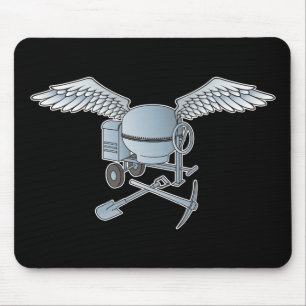 Betonmischer blau-grau mousepad