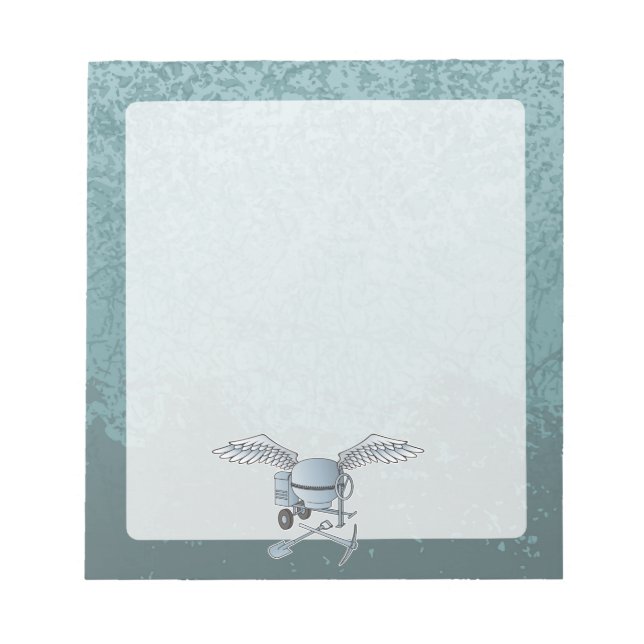 Betonmischer blau-grau notizblock (Vorderseite)