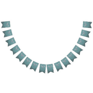 Betonmischer blau-grau wimpelkette