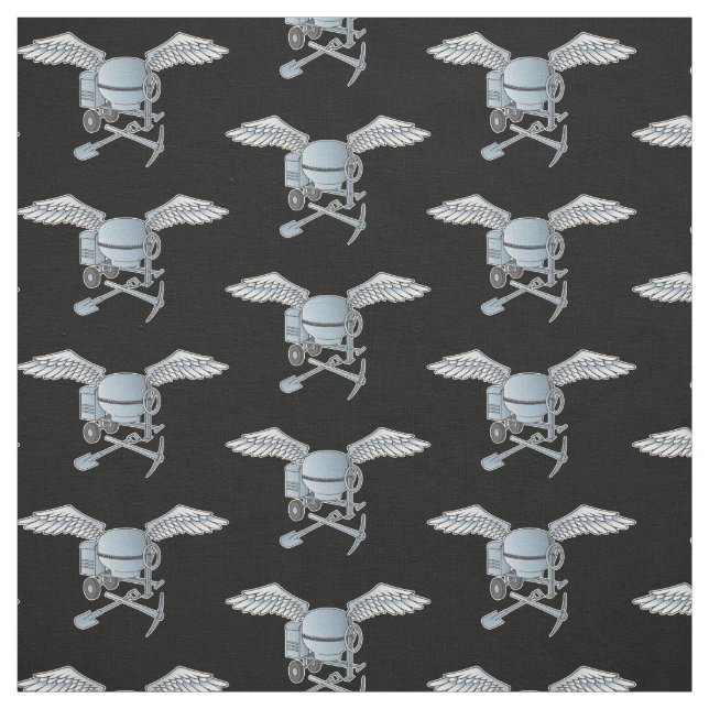Betonmischer Blaugraues Muster Stoff (Muster)