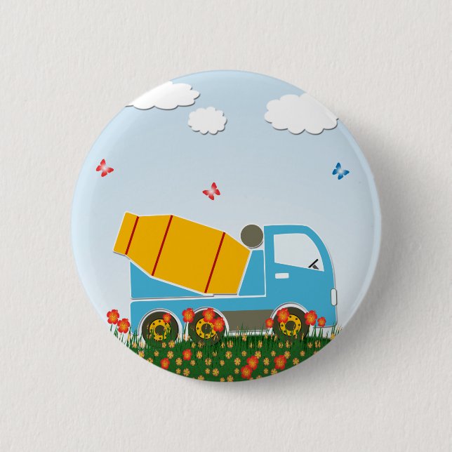 Betonmischer-LKW Button (Vorderseite)