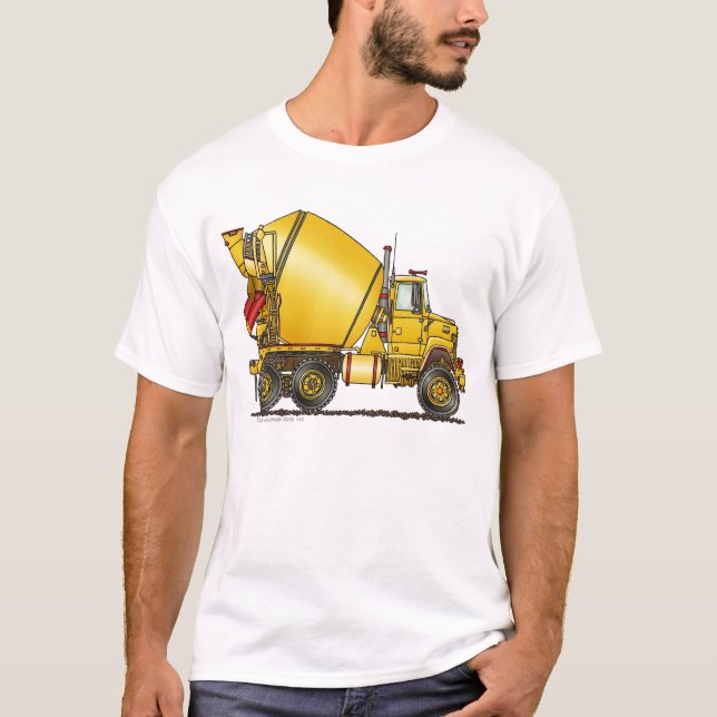 Betonmischer-LKW-Kleid T-Shirt (Vorderseite)