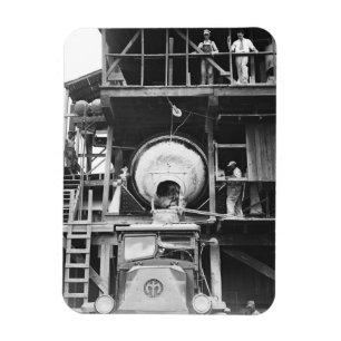 Betonmischer Pflanze Vintages Foto Magnet