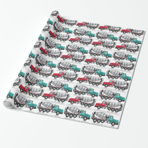 Betonmischer Truck Geschenkpapier