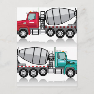 Betonmischer Truck Postkarte