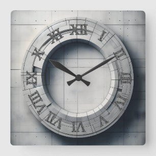 Betonring quadratische wanduhr