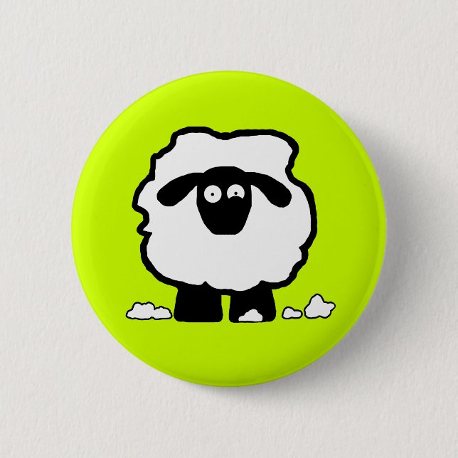 Betonte Schafe Button (Vorderseite)