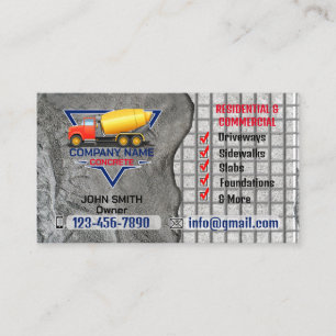 BetonVisitenkarten, modernes Design, Visitenkarte