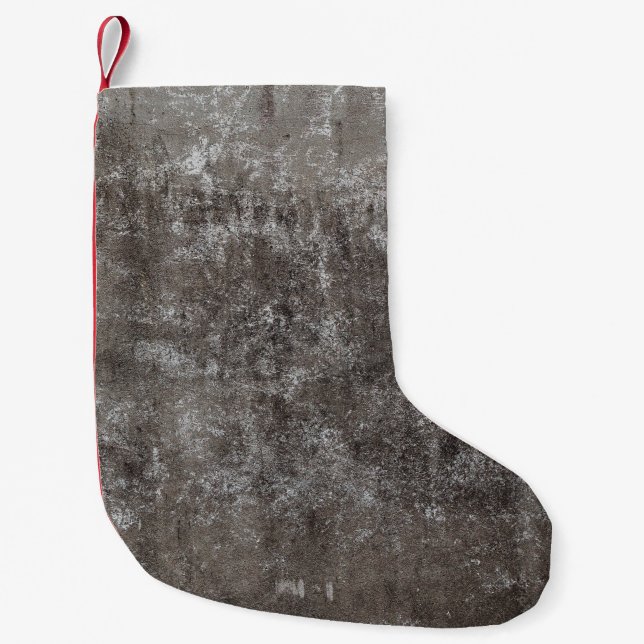 Betonwand verwittert kleiner weihnachtsstrumpf (Vorderseite)
