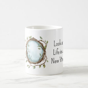 Betrachten Sie das Leben auf eine neue Art Natur E Kaffeetasse