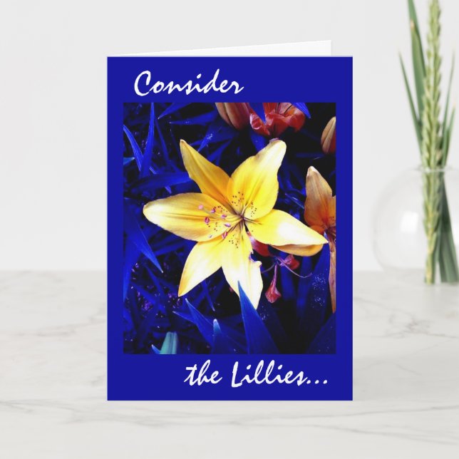 Betrachten Sie die Lilien Karte (Vorderseite)