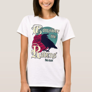 Betrachtet die Raben Lukas 12:24 Gothic Christian T-Shirt