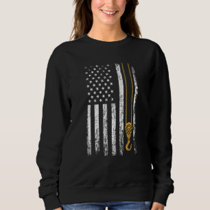 Betreiber eines Krans mit amerikanischer Flagge Sweatshirt