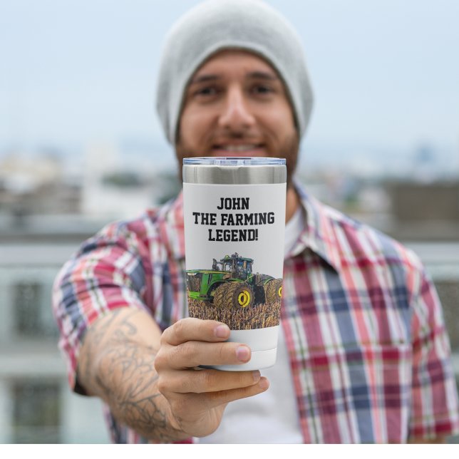 Betreiber von schweren Nutzfahrzeugen Thermobecher (The perfect gift for a famer, a personalized tractor farming legend coffee mug.)