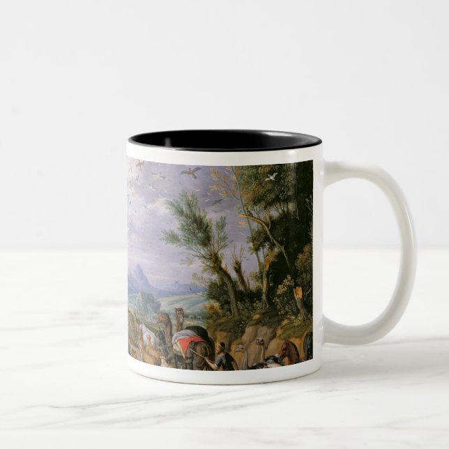 Betreten der Arche Zweifarbige Tasse (Rechts)