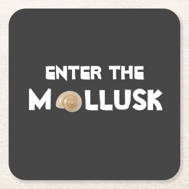 Betreten Sie den Molluske-Untersetzer! Rechteckiger Pappuntersetzer (Vorderseite)