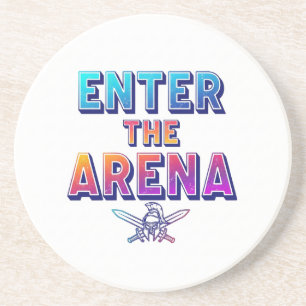 Betreten Sie die Arena. Getränkeuntersetzer