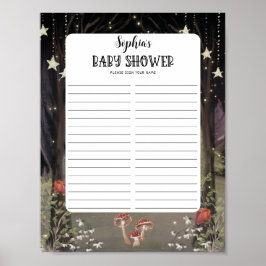 Betreutes Woodland Babyduschenzeichen Poster