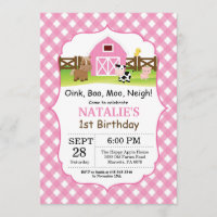 Betrieb Birthday Einladung Barnyard Party