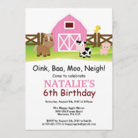 Betrieb Birthday Einladung Barnyard Party