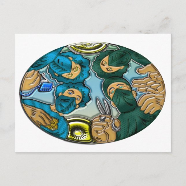 Betrieb oder Operation Postkarte (Vorderseite)