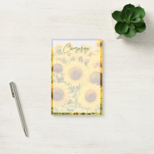 Betriebe   Ein Sonnenblumenfeld Post-it Klebezettel