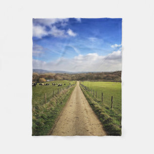 Betriebe   English Countryside Dirt Road Fleecedecke